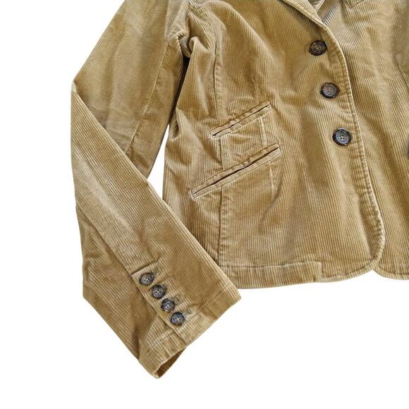 Vintage Y2K American Eagle Corduroy Blazer Jacket Size L Tan Button Up 2000s - Picture 4 of 9